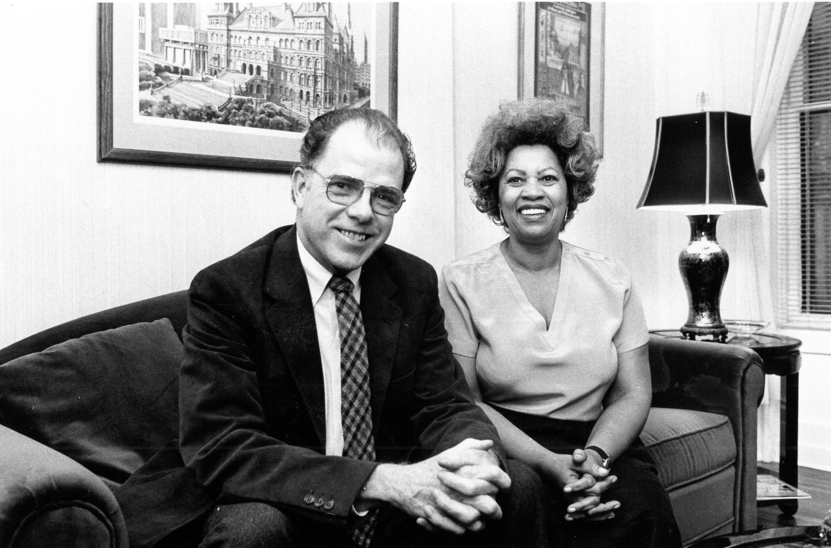 William Kennedy with Toni Morrison at UAlbany.