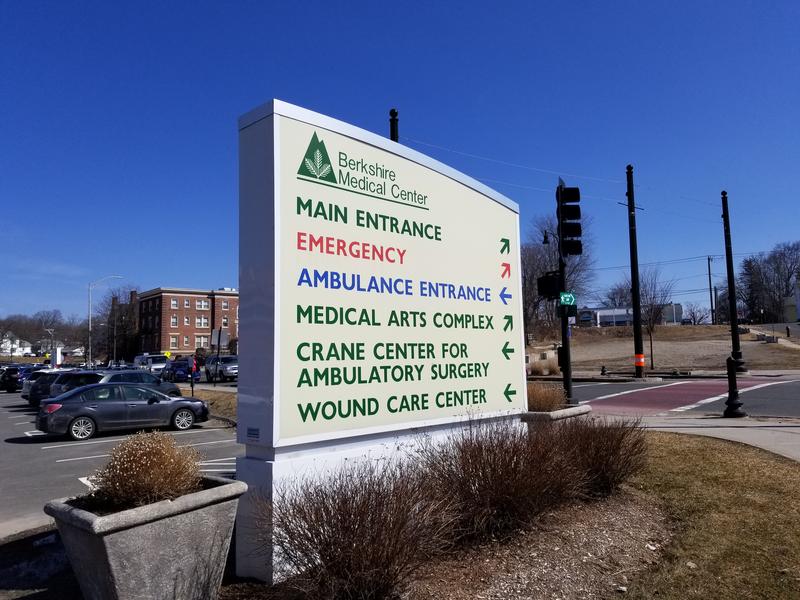 The main sign at Berkshire Medical Center's Pittsfield campus