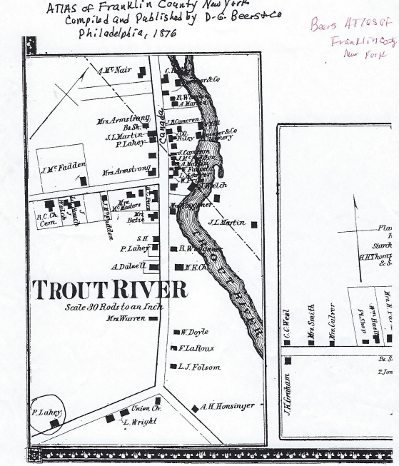 Map of Trout River, 1876