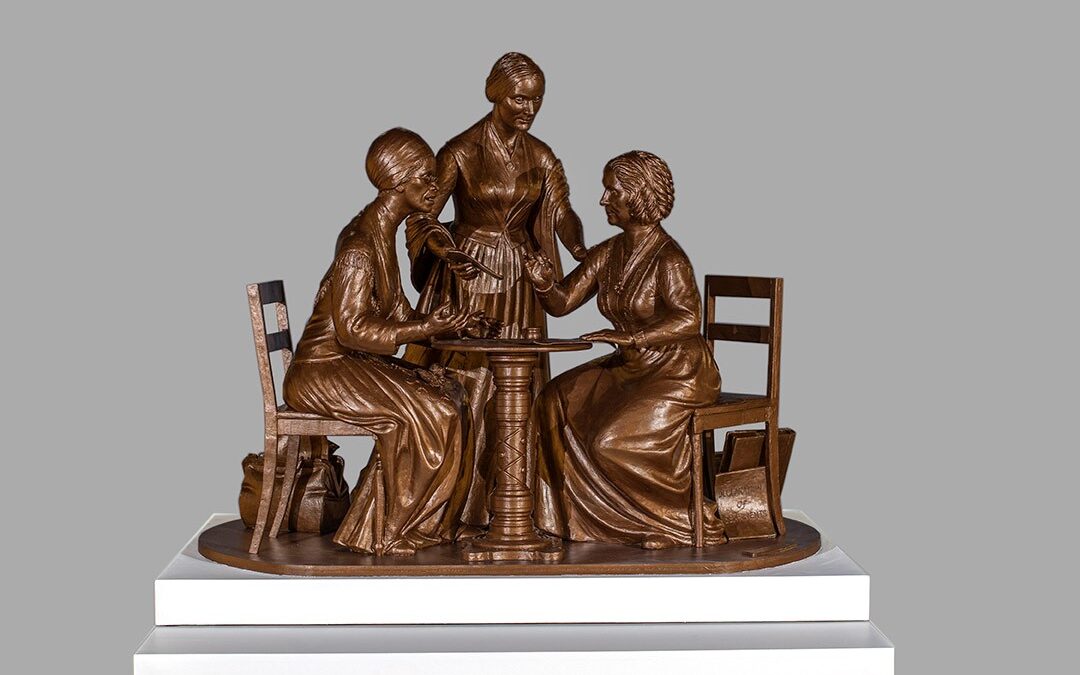 A 1/3 replica of the Women's Rights Pioneers Monument, now in the care of the New York State Museum.