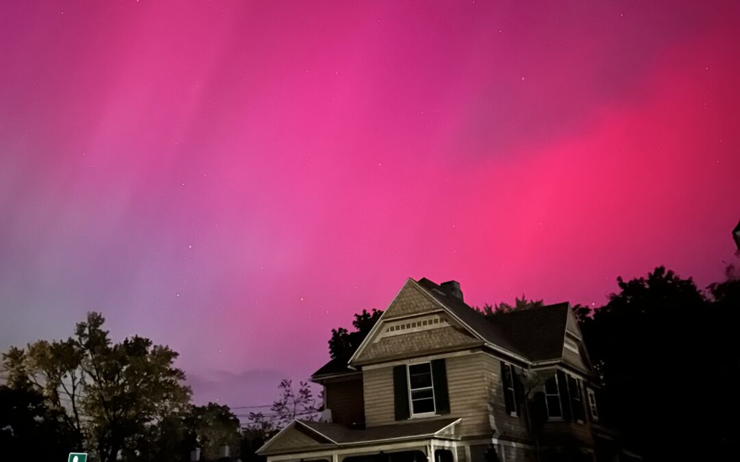 Auroras and wildfires